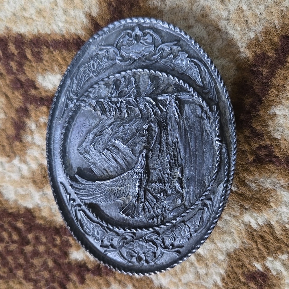 Siskiyou Retro Flying Eagle Belt Buckle Y2K 90s Vintage Western Cowboy